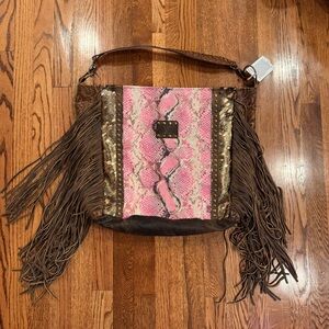NWT Keep it Gypsy Blush & Gold Amazonian Upcycled Rosie Tote